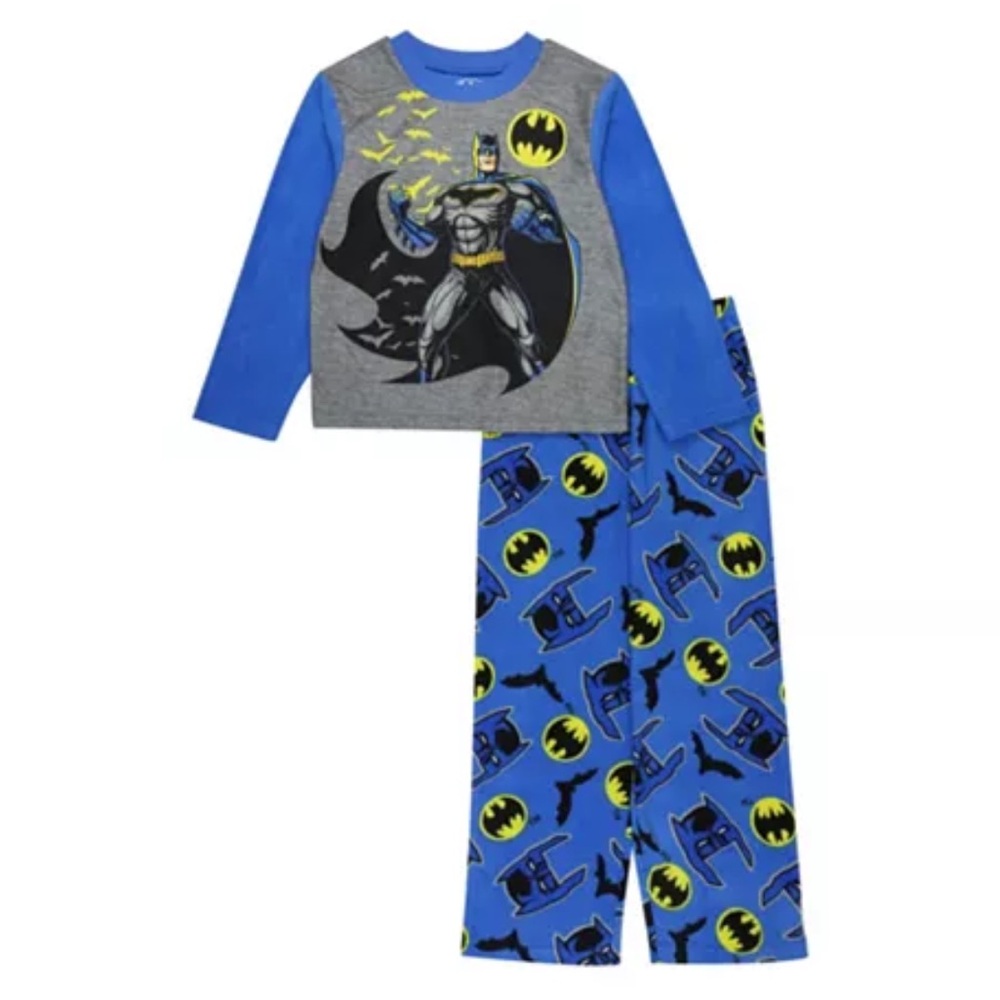 Avengers Little Boys Batman Theme Pajama Set